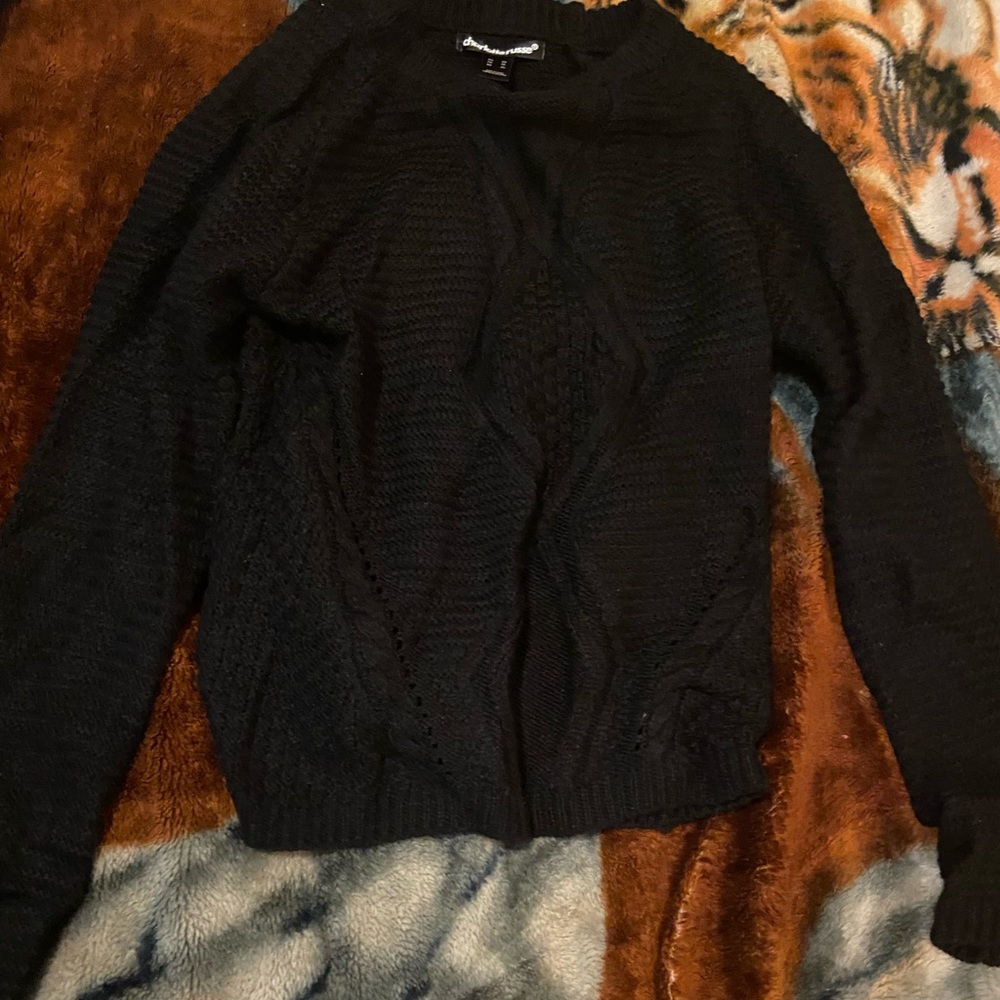 Black knit sweater